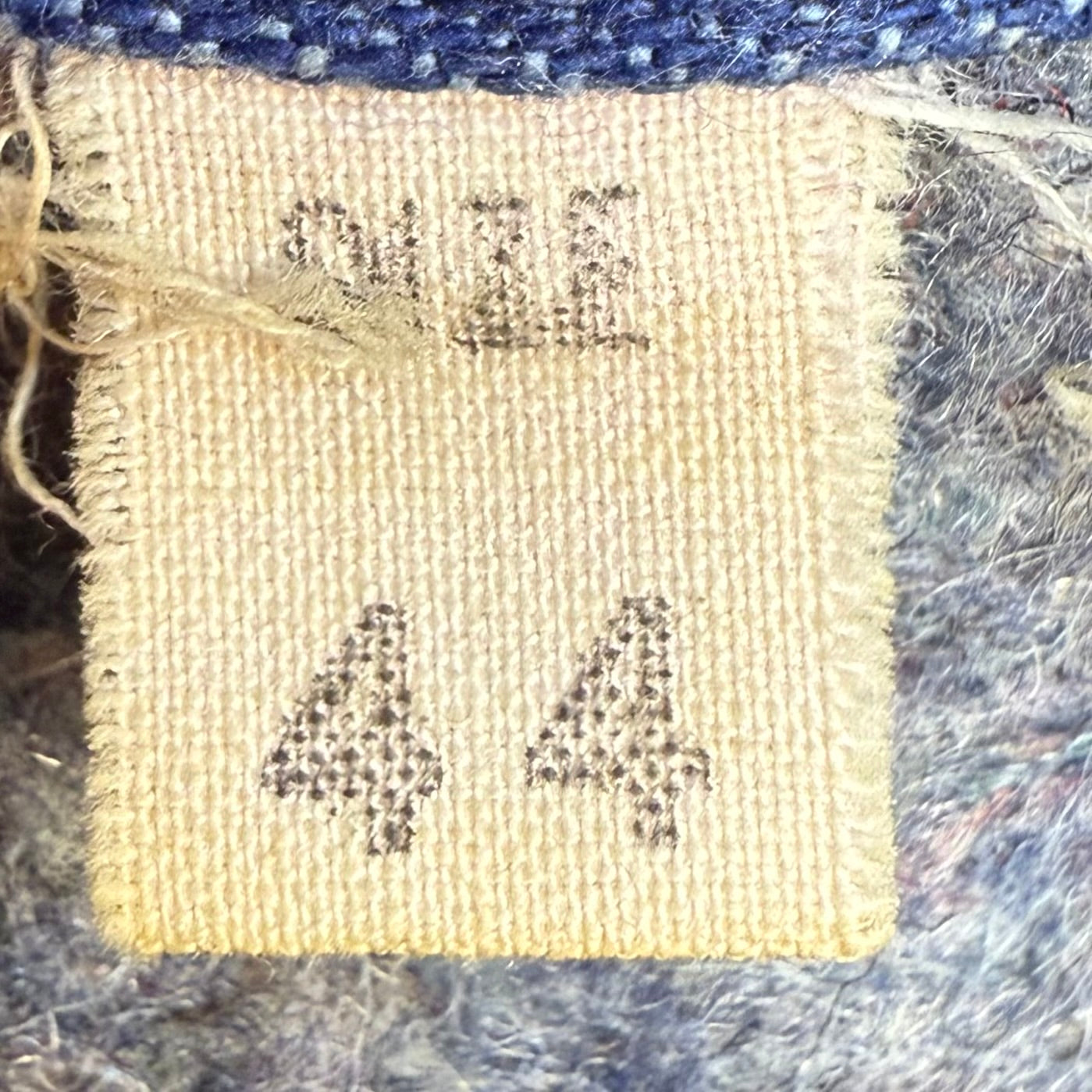 1970s Denim Chore Coat, Blanket Lined Jacket, Ely Size 44, Corduroy Collar