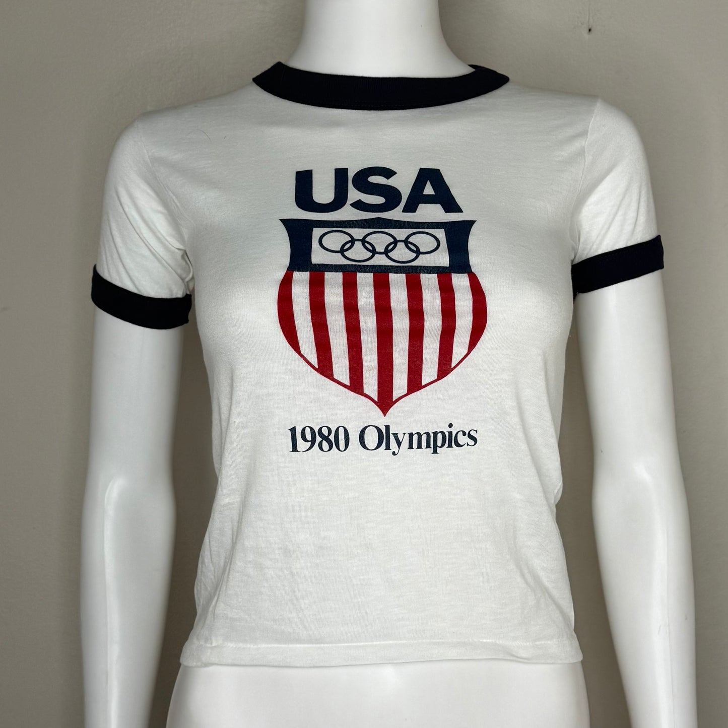 1980 Kids Olympics USA T-Shirt, Anvil Size Youth Medium
