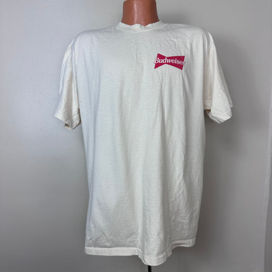 1990s Budweiser Big Bass T-Shirt, Stadium Court Size XL, Arkansas River Fishing Competition