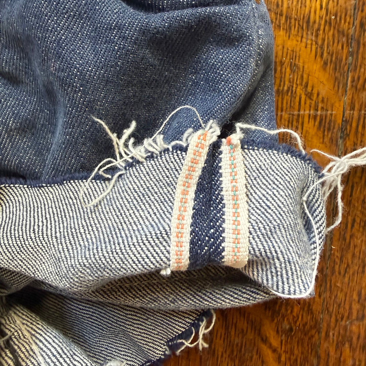 1960s Kids’ Blue Jean Cut Off Shorts, Mann Ranch Tex’N’Jeans Size 3 Slim, A Cone Mills Fabric, Selvedge Denim