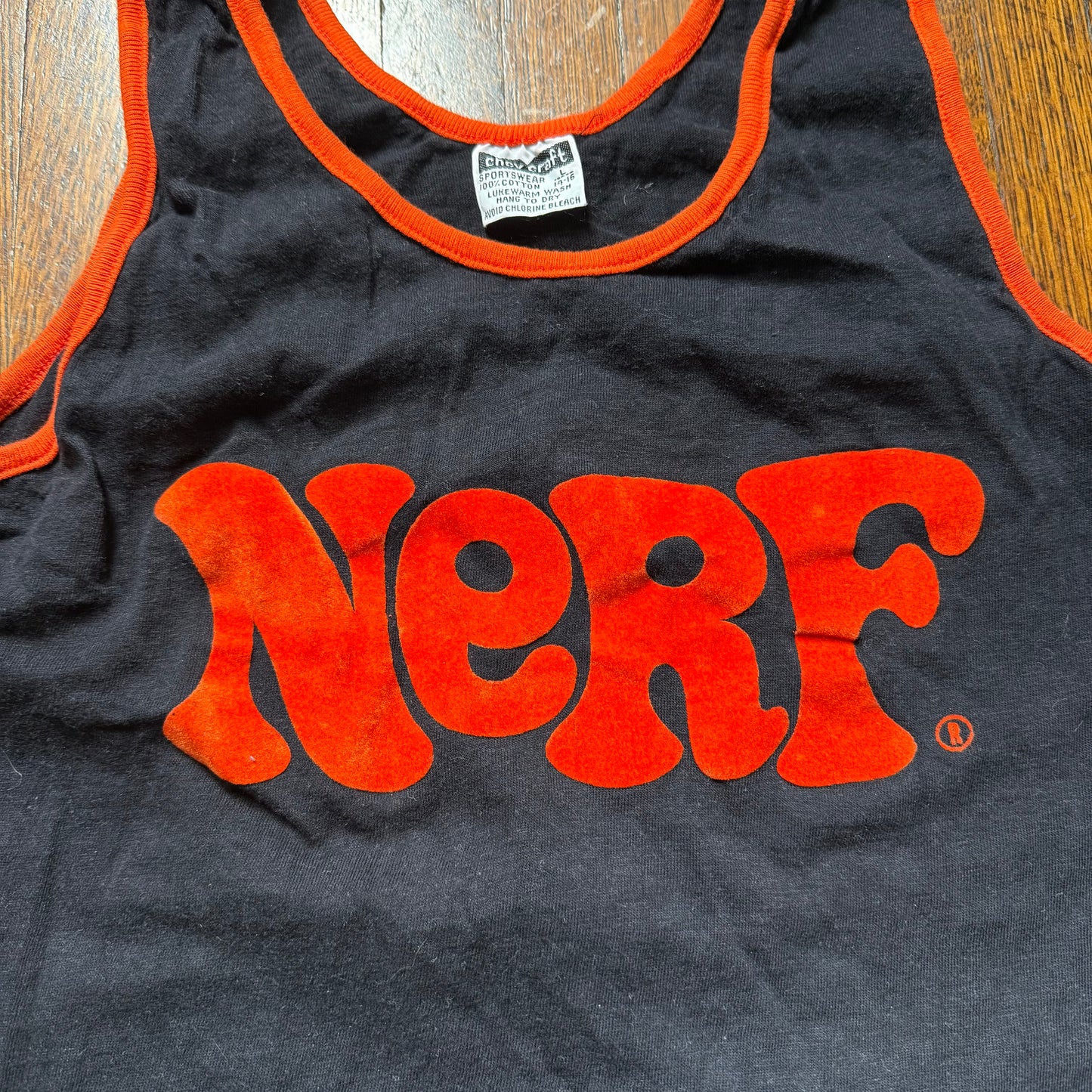 1970s Nerf Tank Top, Chev Craft Sportswear Size Youth Large/Adult XS