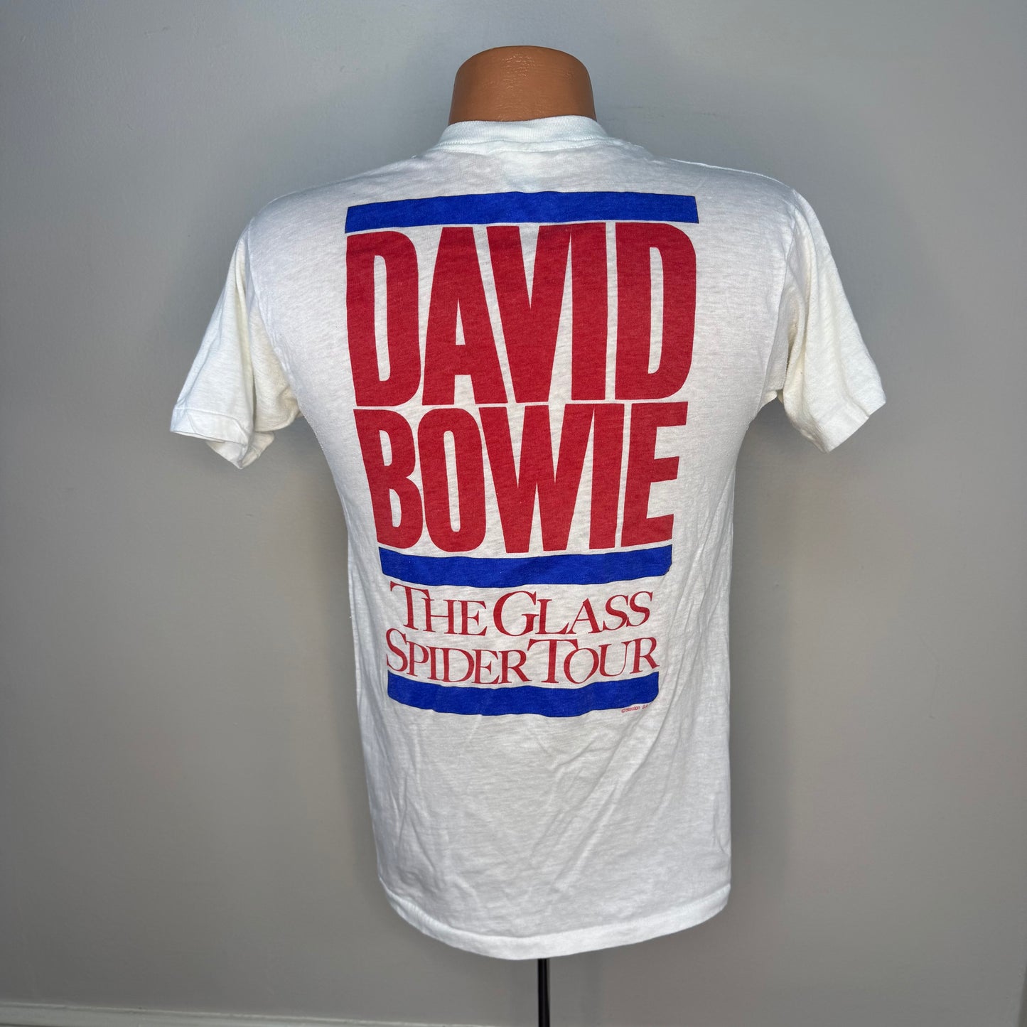 1980s David Bowie Concert T-Shirt, The Glass Spider Tour 1987, Healthknit Size Small