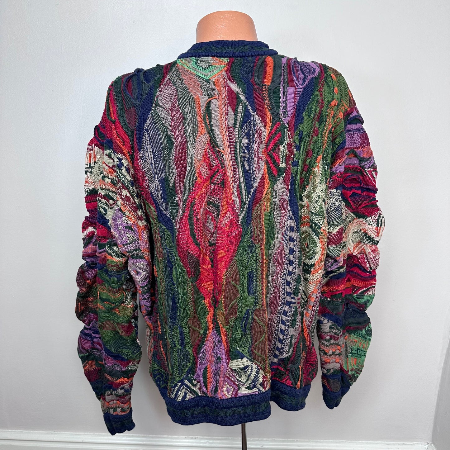 1980s/1990s Coogi Australia Sweater, Size XL, Asymmetrical Textured Design