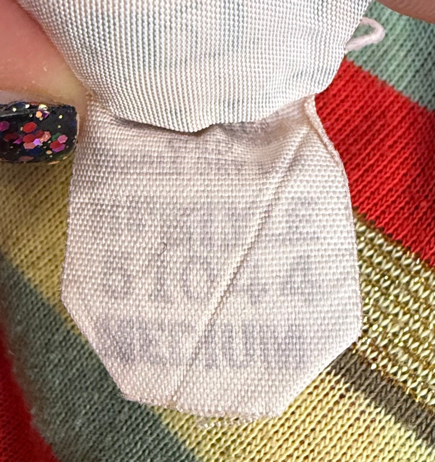 1980s Striped V Neck Knit Top, Back Button, Smart Alec California Size XS-Small