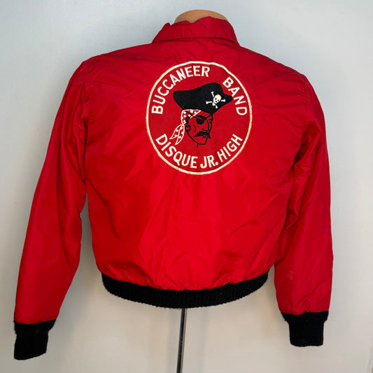 1950s/60s Buccaneer Band Disque Jr High Red Jacket, The Gibson Co Youth XL, Pirate