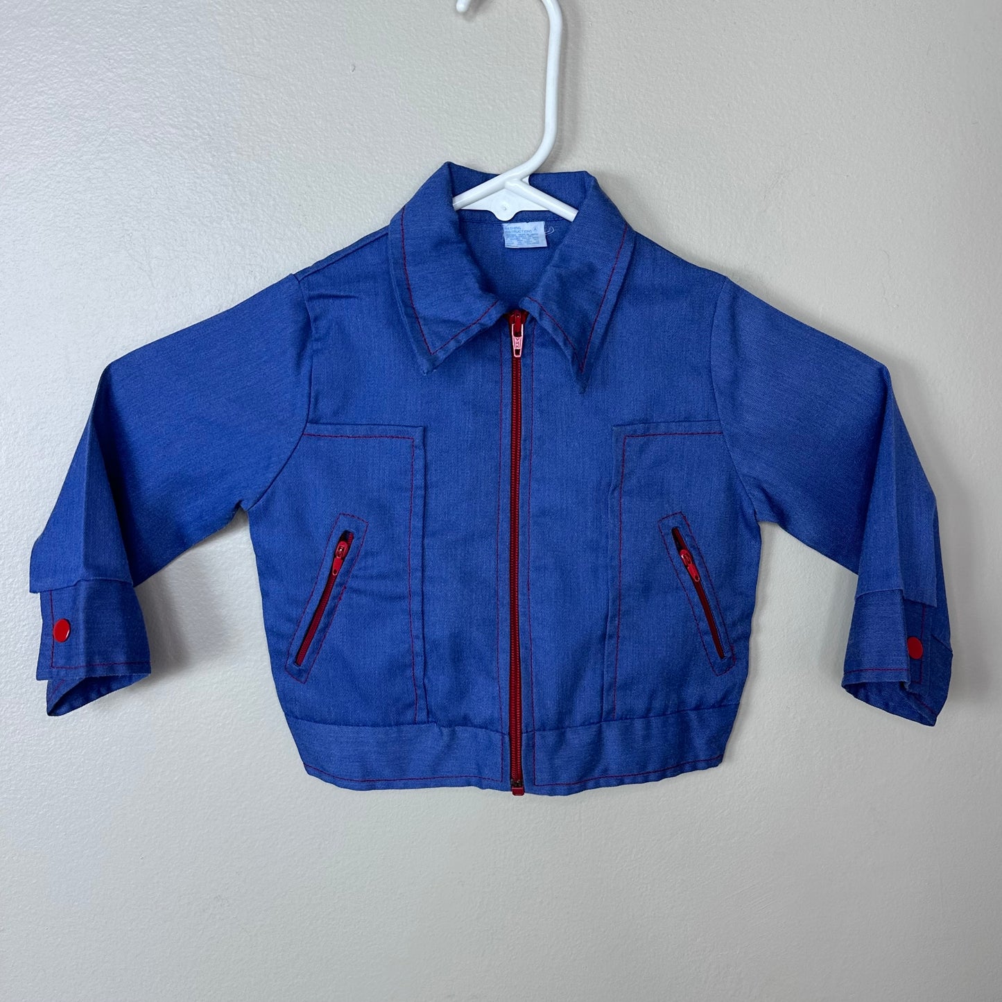 1970s Kids’ Blue and Red Jacket Size 24 Months