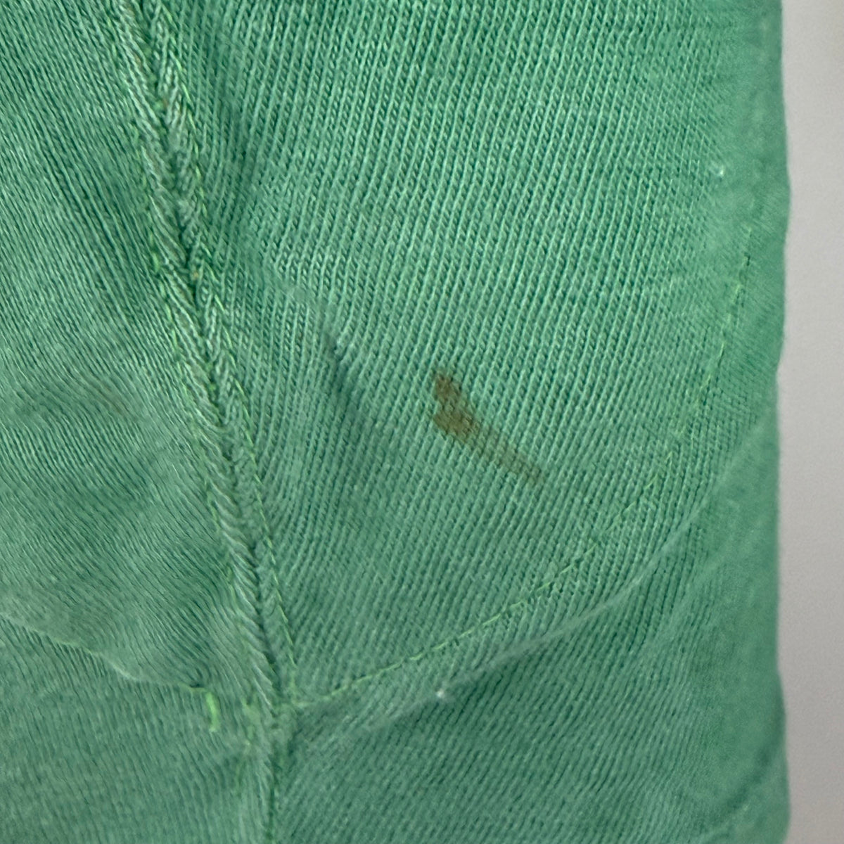 1950s Green Cotton Jersey T-Shirt, Large Yellow Grid Number 60, Champion Knitwear Size 42