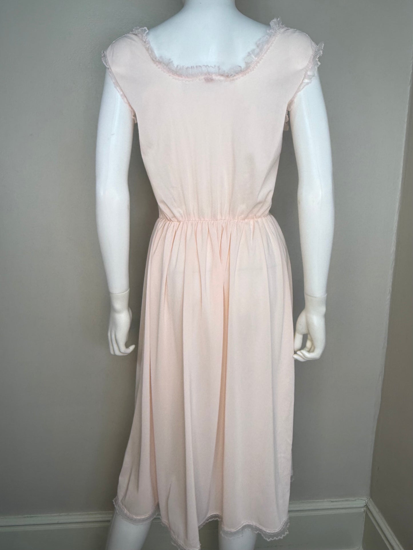 1950s Pastel Pink Nightgown, Nina R Original Size Medium