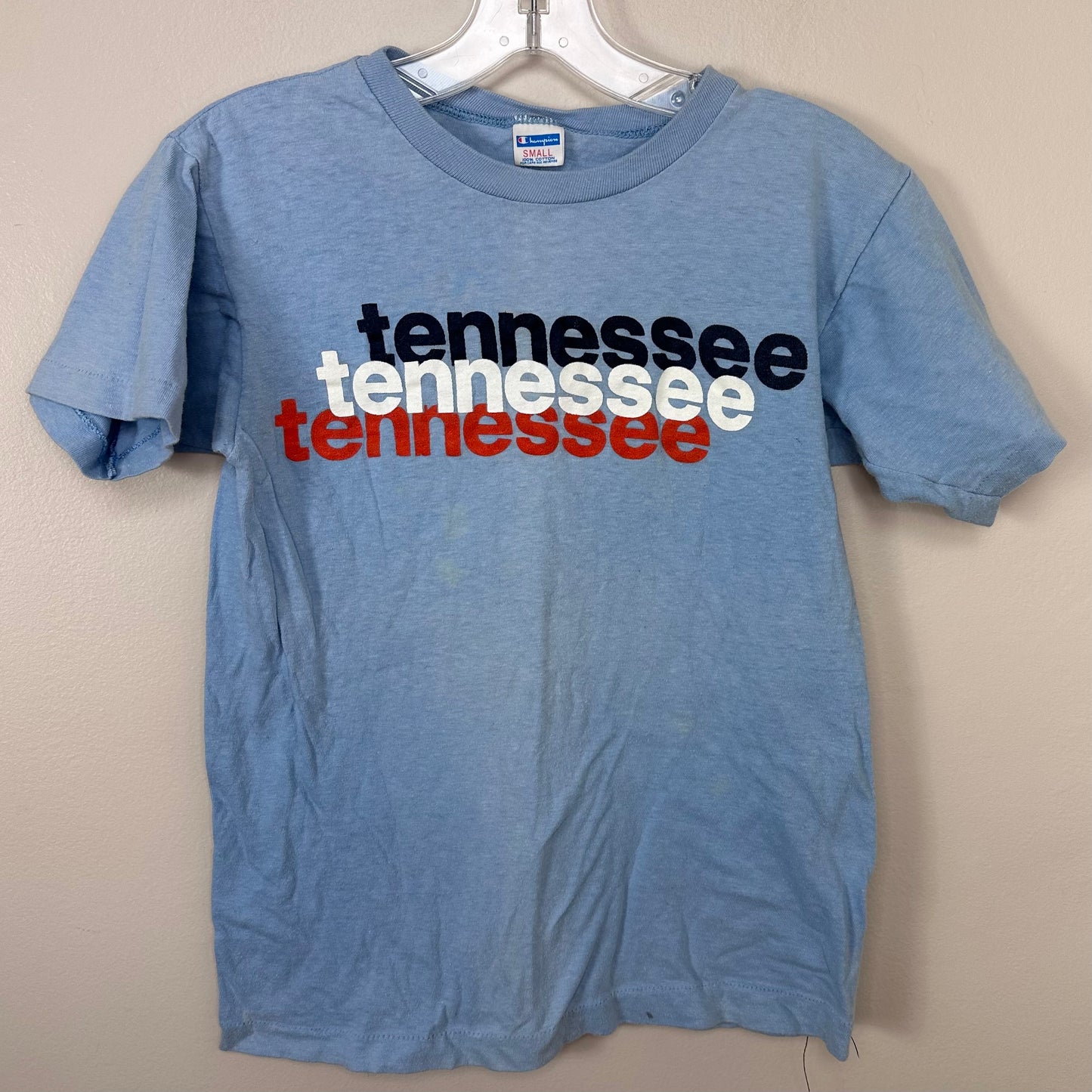 1970s Tennessee T-Shirt, Champion Blue Bar Size XS/S