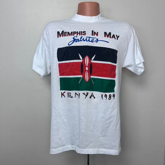 1980s Memphis in May Salutes Kenya 1989 T-Shirt, Selec-T by TeeJays Size Medium