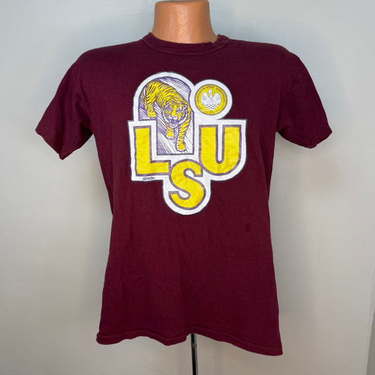 1970s LSU Tigers T-Shirt, Louisiana State University, Roach 74, Russell Athletic Size Medium