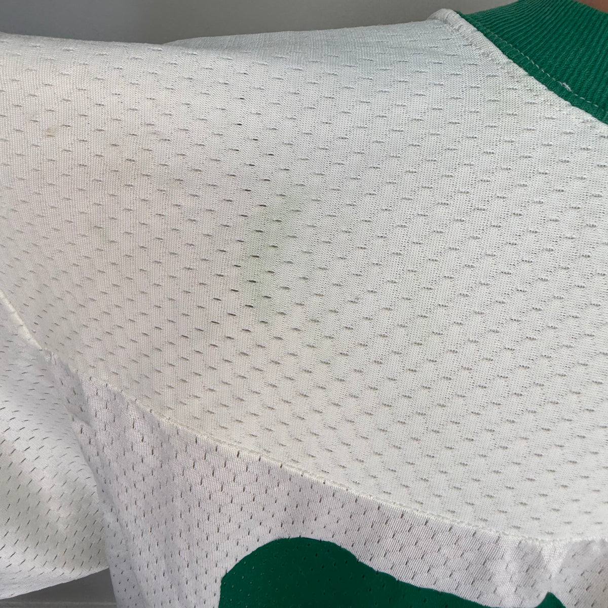 1970s White and Green Mesh Jersey, Southern Athletic Size Large, No. 33