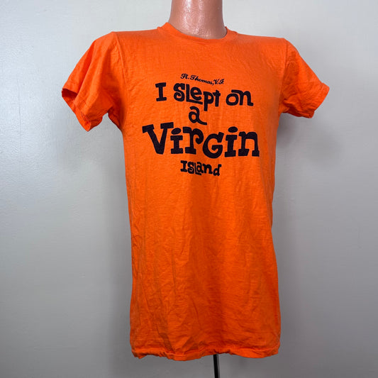 1970s I Slept on a Virgin Island T-Shirt, St Thomas VI, Size Small