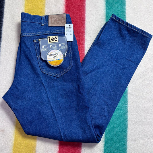 1990s Lee Riders Blue Jeans, 36.5"x32", Deadstock with Tags
