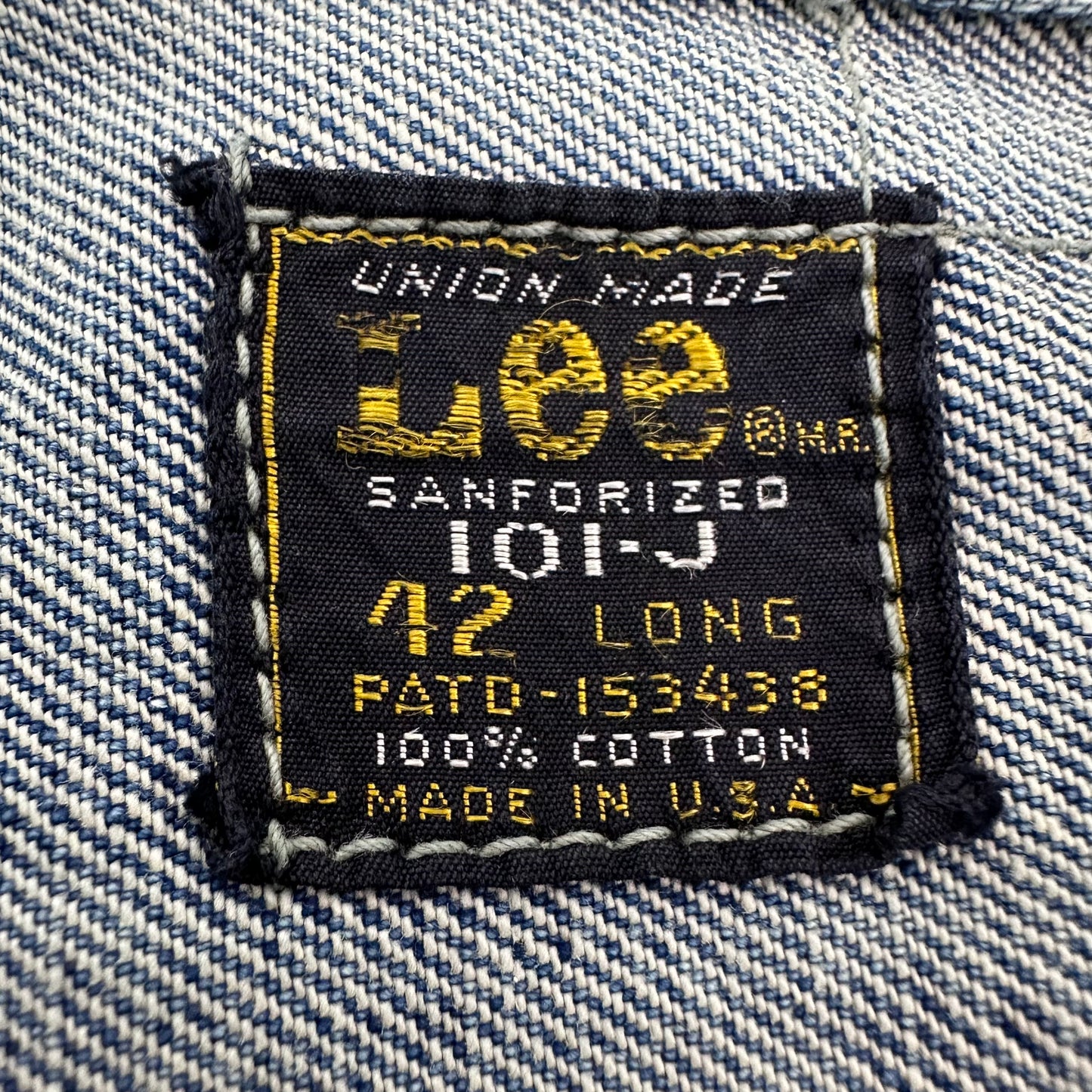 1970s Lee 101J Denim Jacket, 42 Long, Size Medium