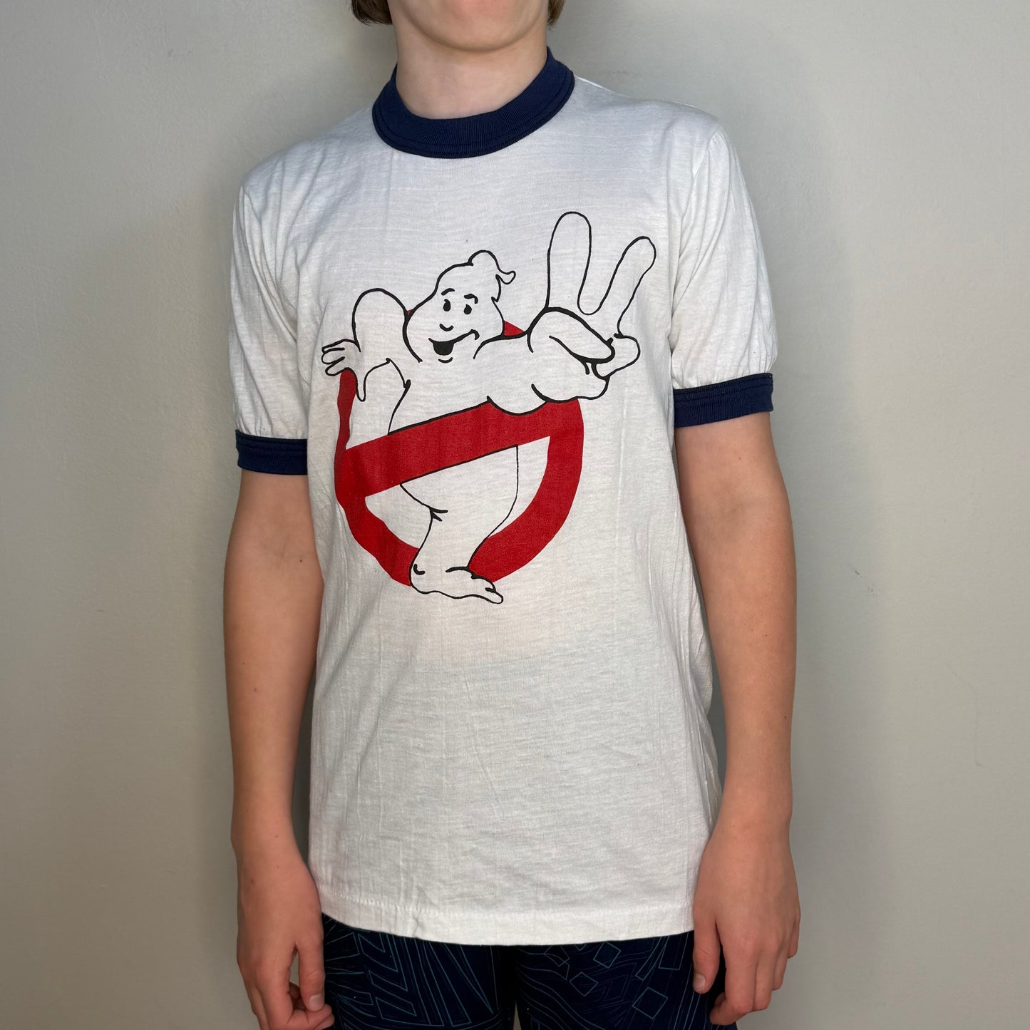 1980s Ghostbusters 2 T-Shirt, Falcon Size XS, Ringer Tee
