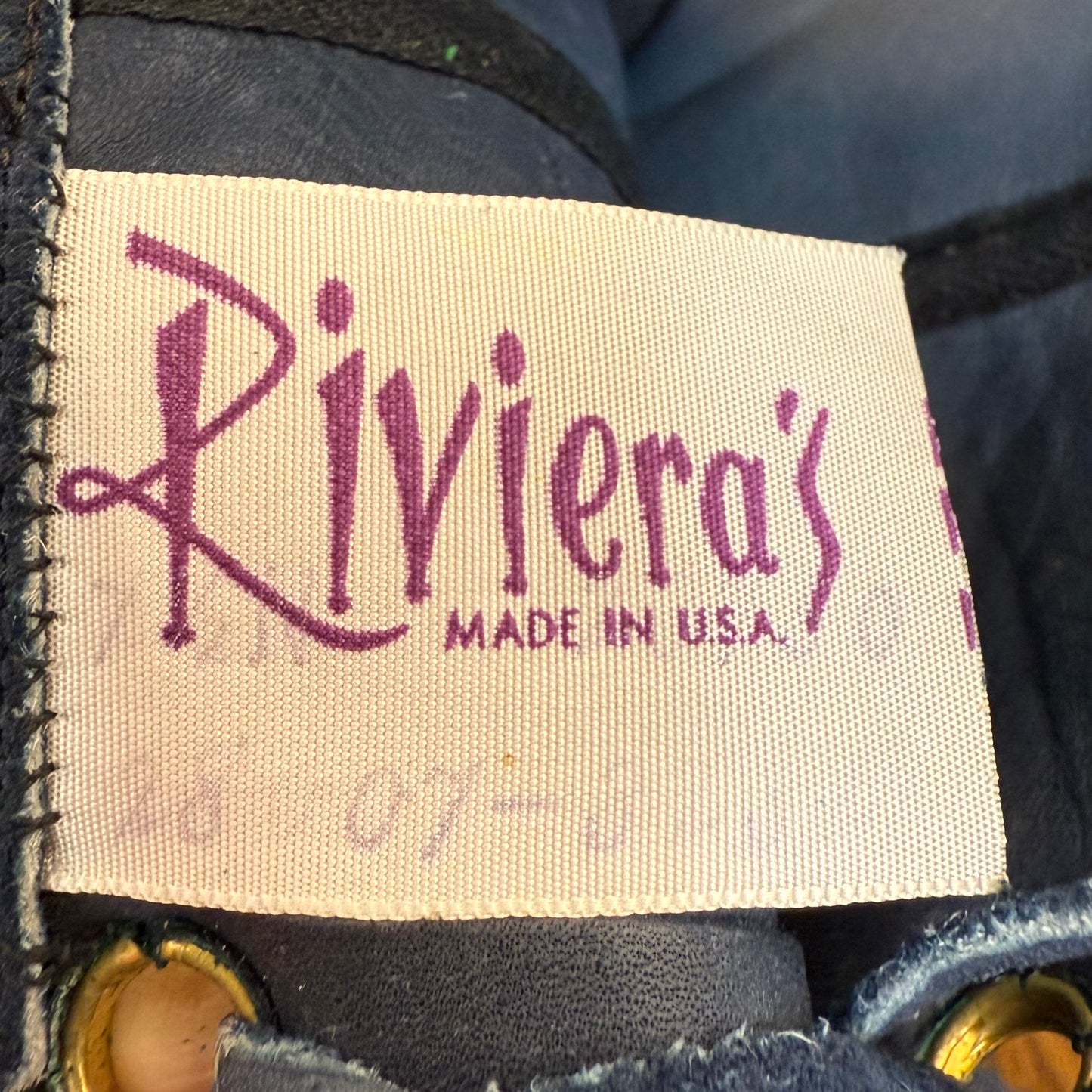 1960s/70s Navy Blue Leather Lace Up Go go Boots, Riviera’s Size 7 1/2 Narrow