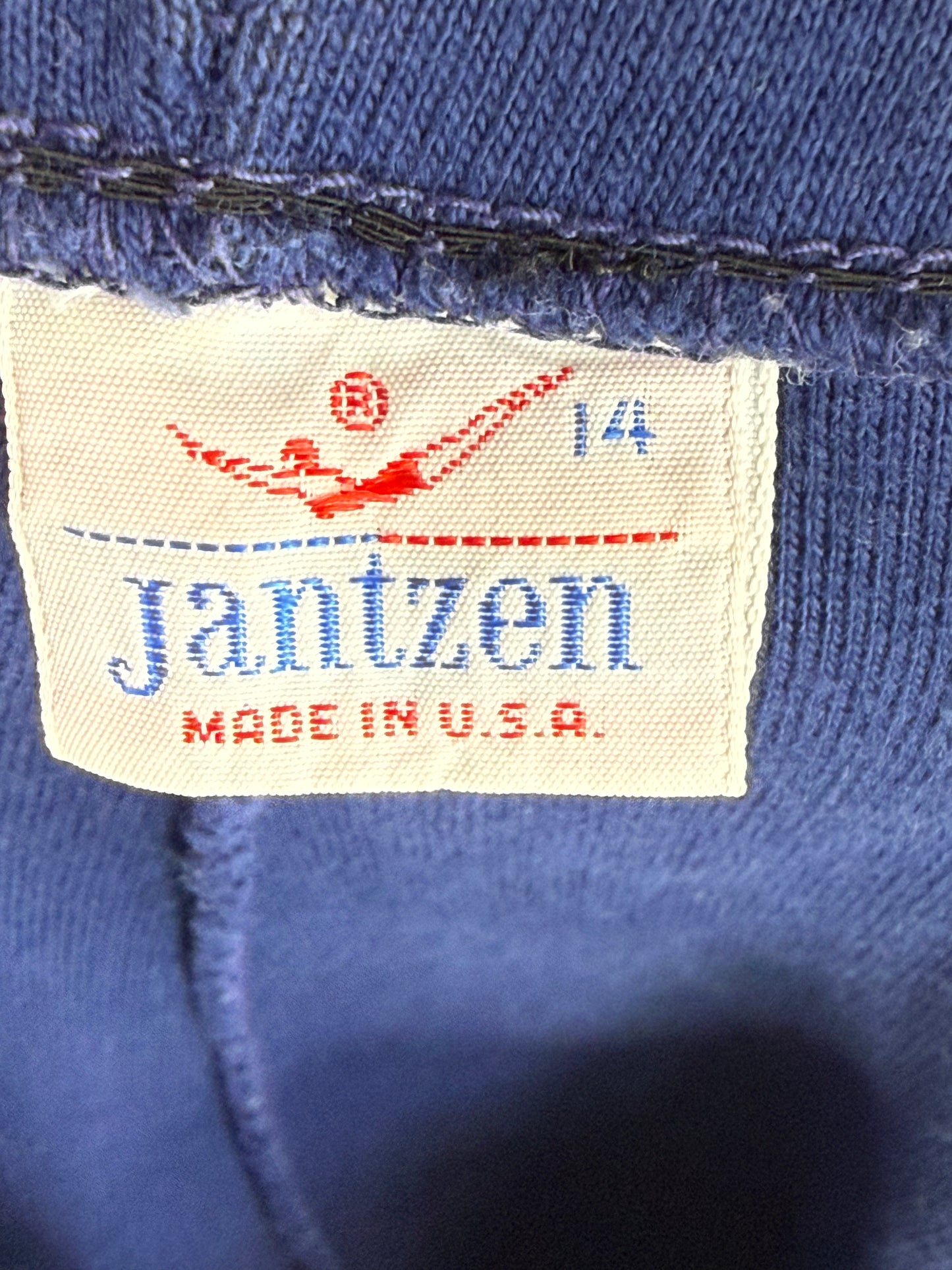 1960s Yellow Striped Tunic and Navy Blue Knit Pants Set, Jantzen Size XS-Small, V Neck Belted T-Shirt