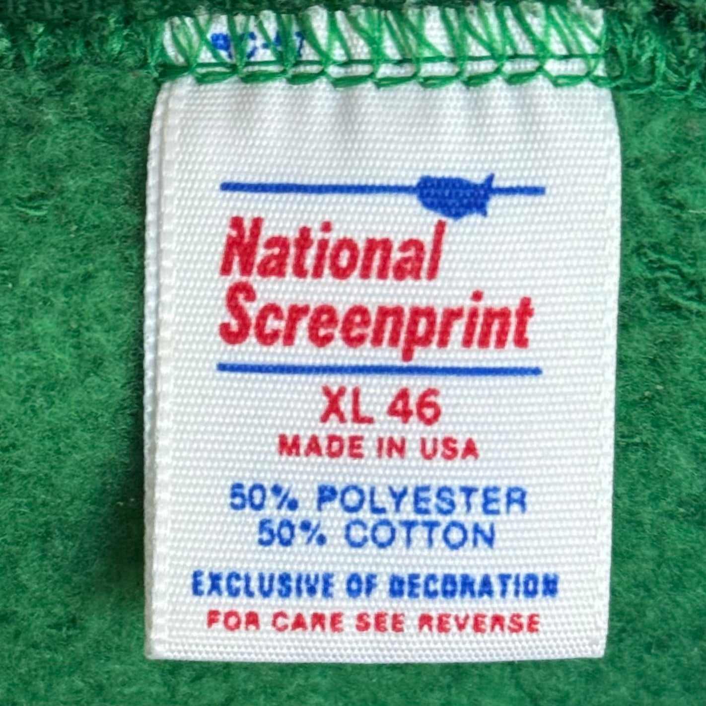 1980s Christmas Sweatshirt, Jingle Bell University, National Screenprint Size Large