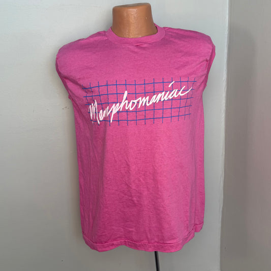 1980s Memphomaniac Sleeveless T-Shirt, Memphis, Screen Stars Size M/L