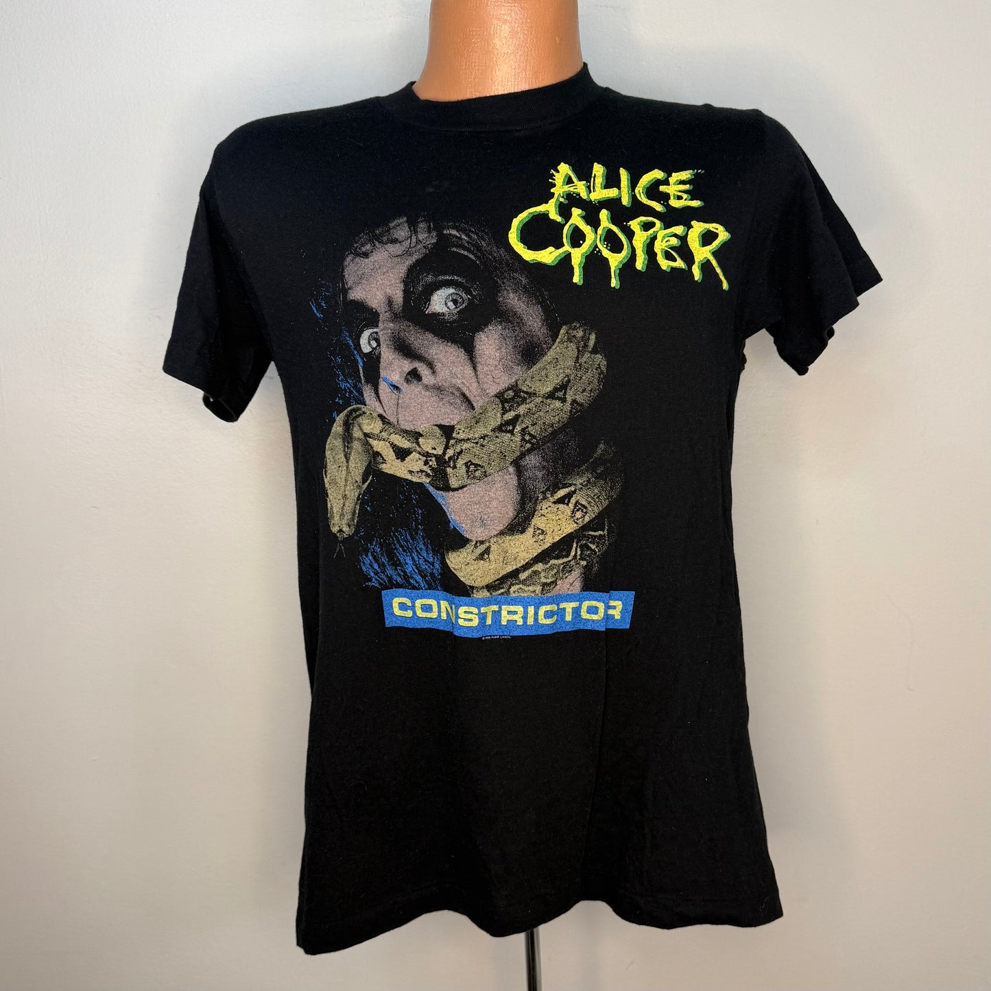 1980s Alice Cooper Constrictor Concert T-Shirt, Tour 86 87, Ched Size Medium