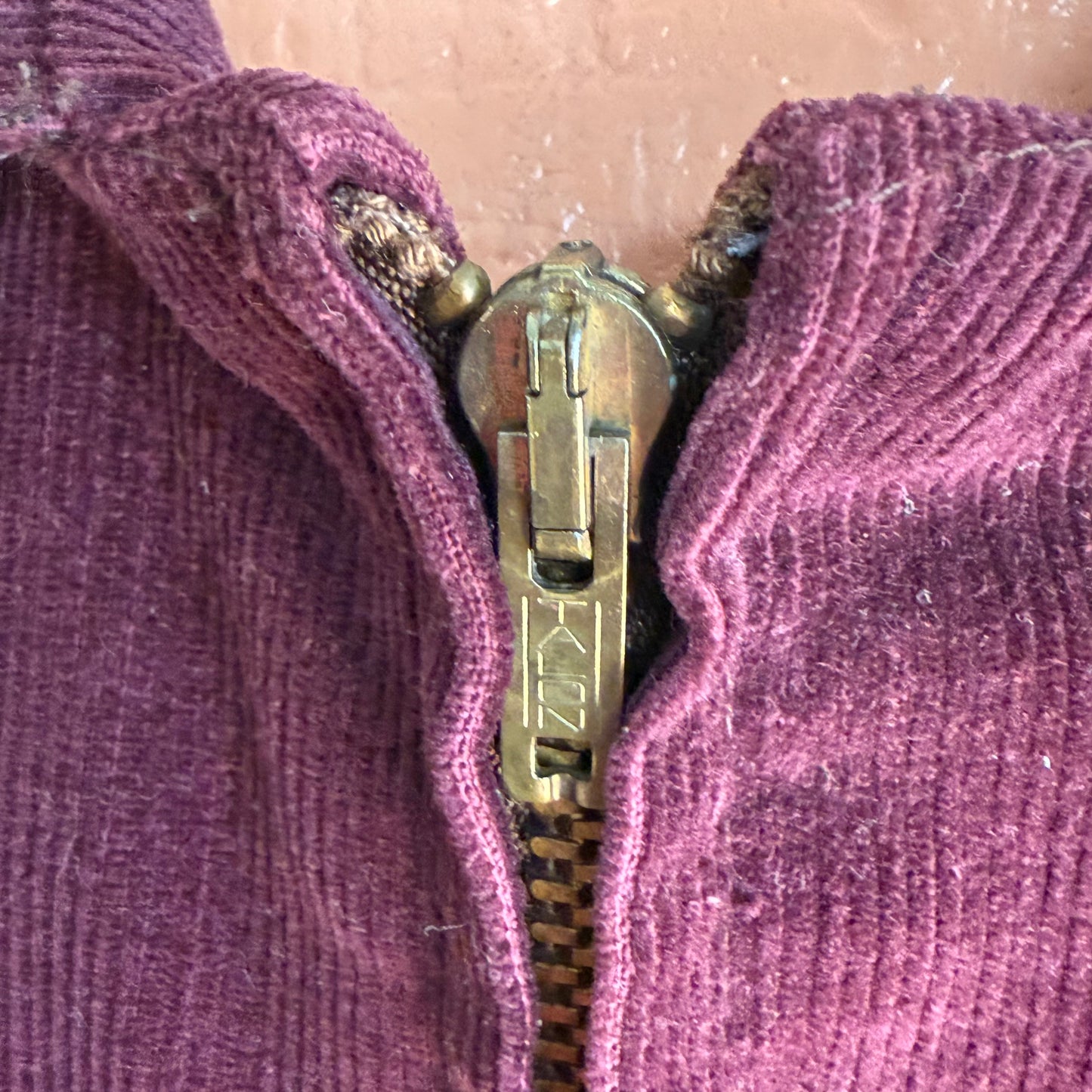 1960s/70s Burgundy Corduroy Jacket, Embroidered, Watsons Beagles, Size XL-2XL