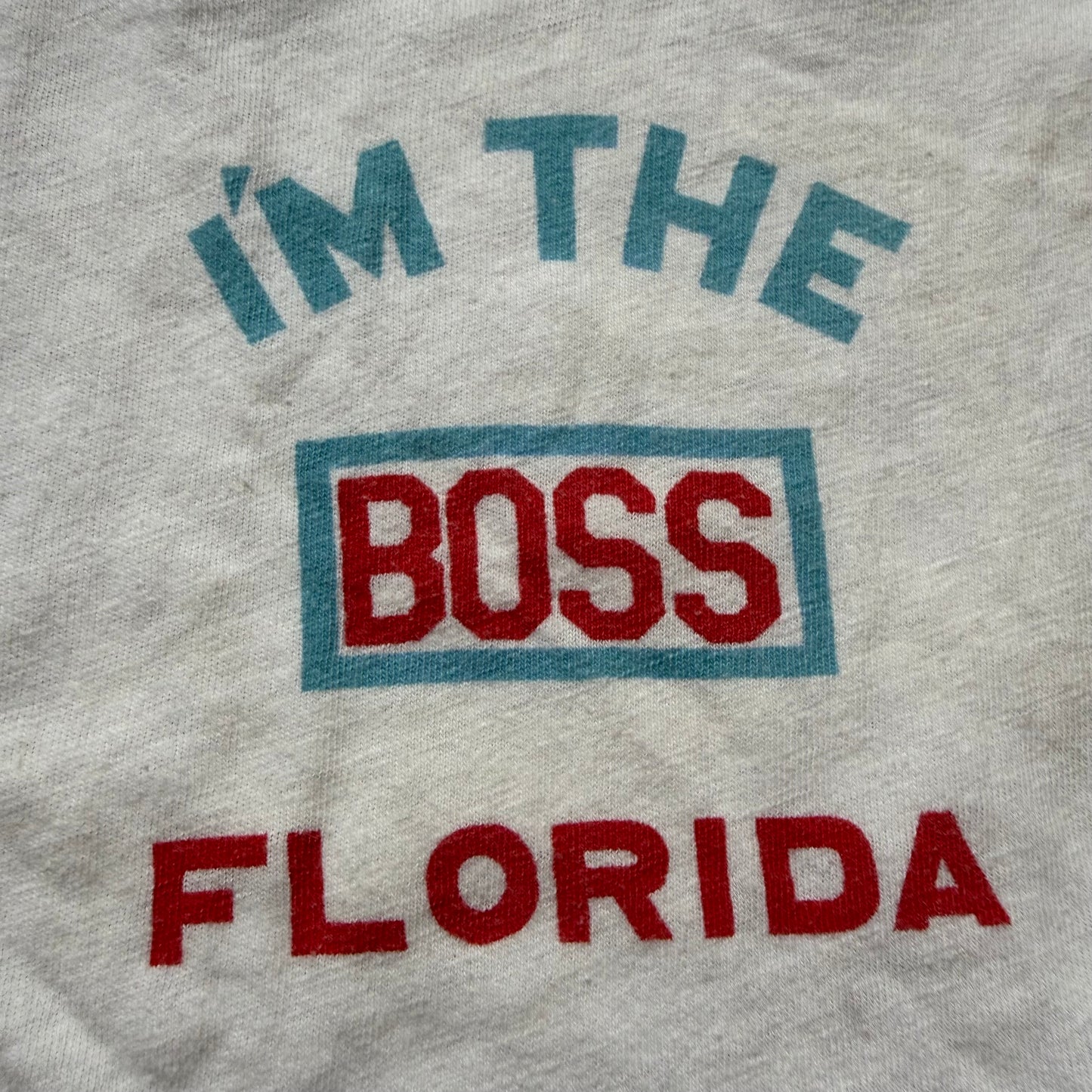 1960s/70s Kids' I’m The Boss Florida T-Shirt, G F Sportswear Size 4/5