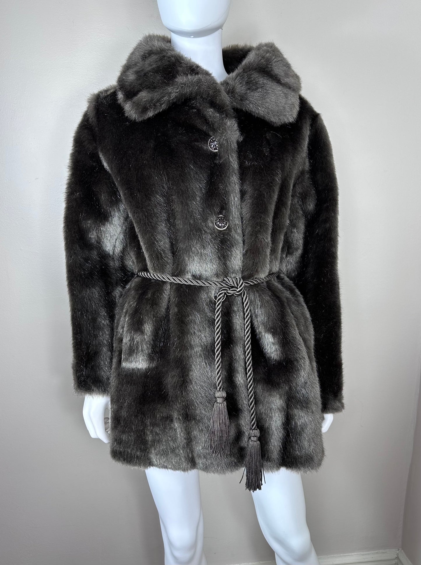 1970s Brown Faux Fur Coat, Royal Minke by Hillmoor Size 2X