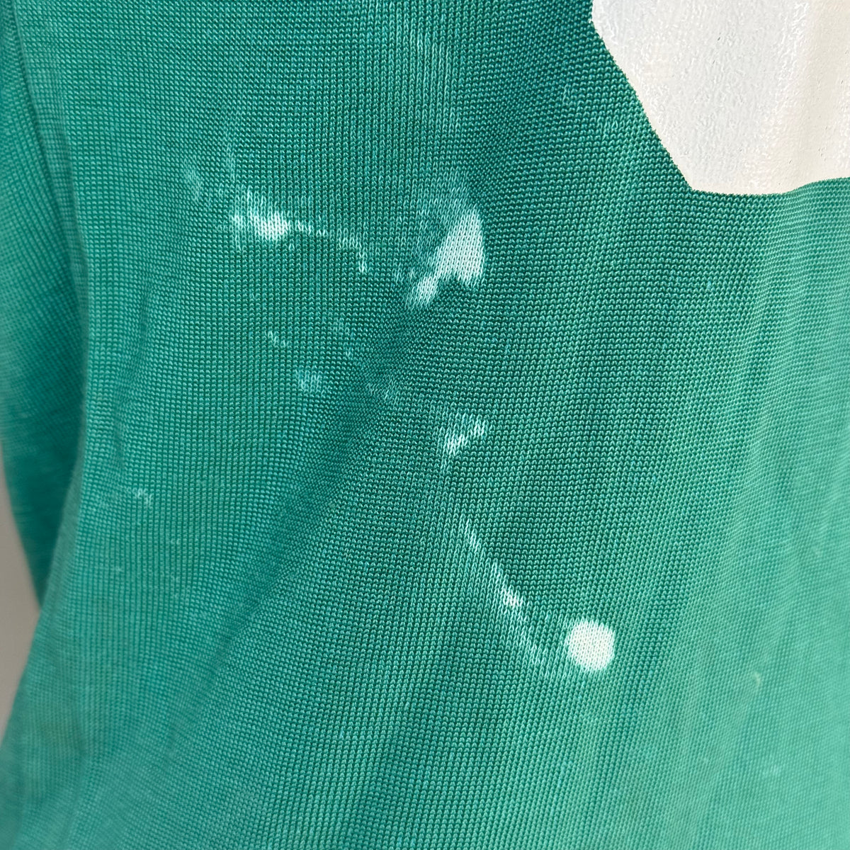 1970s Green Coleman Jersey, Champion Products Size 18, No 64, Distressed