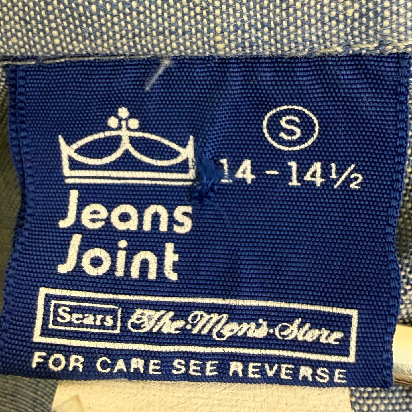 1970s Chambray Shirt, Hand Painted, 1976 USA Bicentennial Celebration, Jeans Joint Sears The Men’s Store Size Small