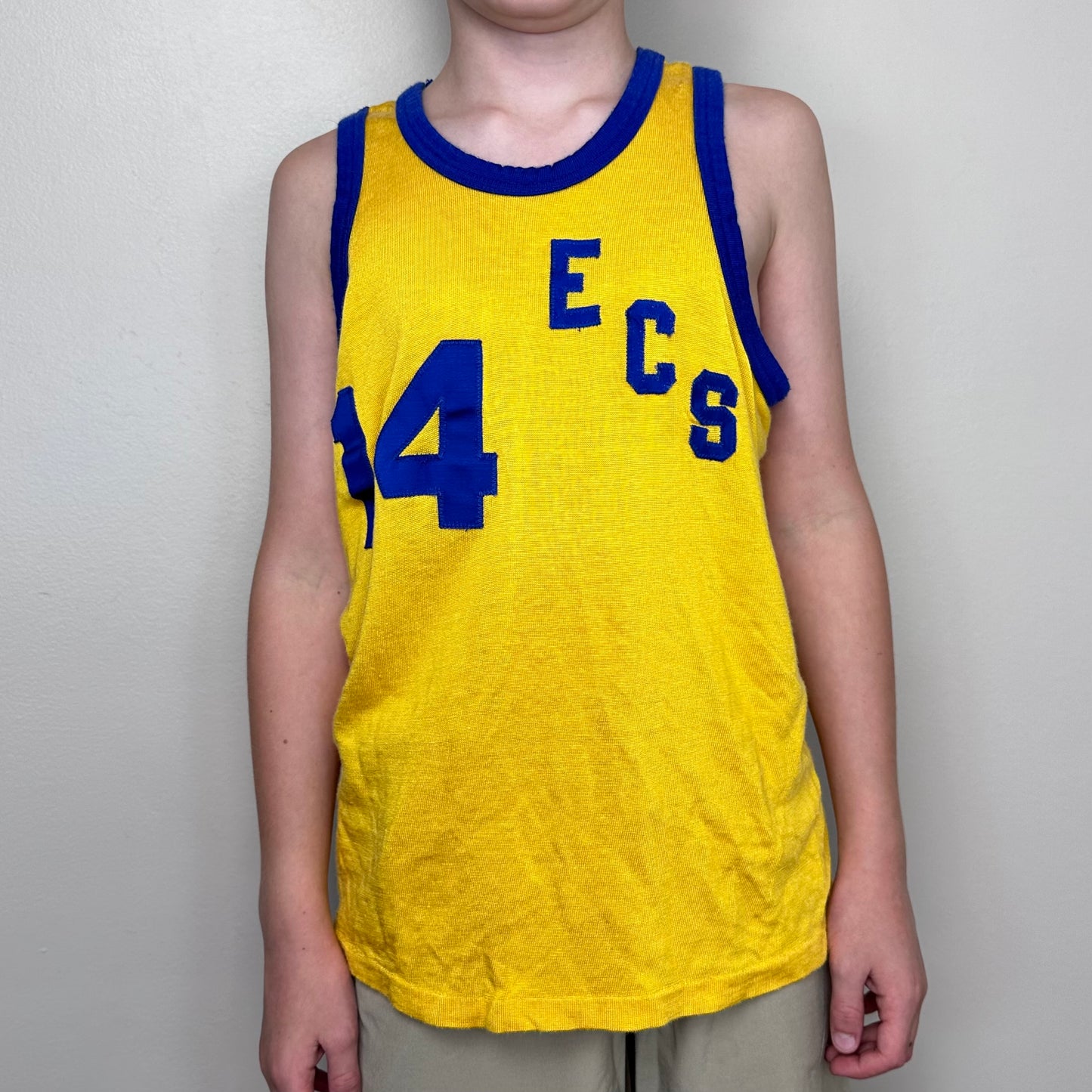 1970s ECS Basketball Jersey, Rawlings Size Youth Large/Adult XS-S, Memphis School