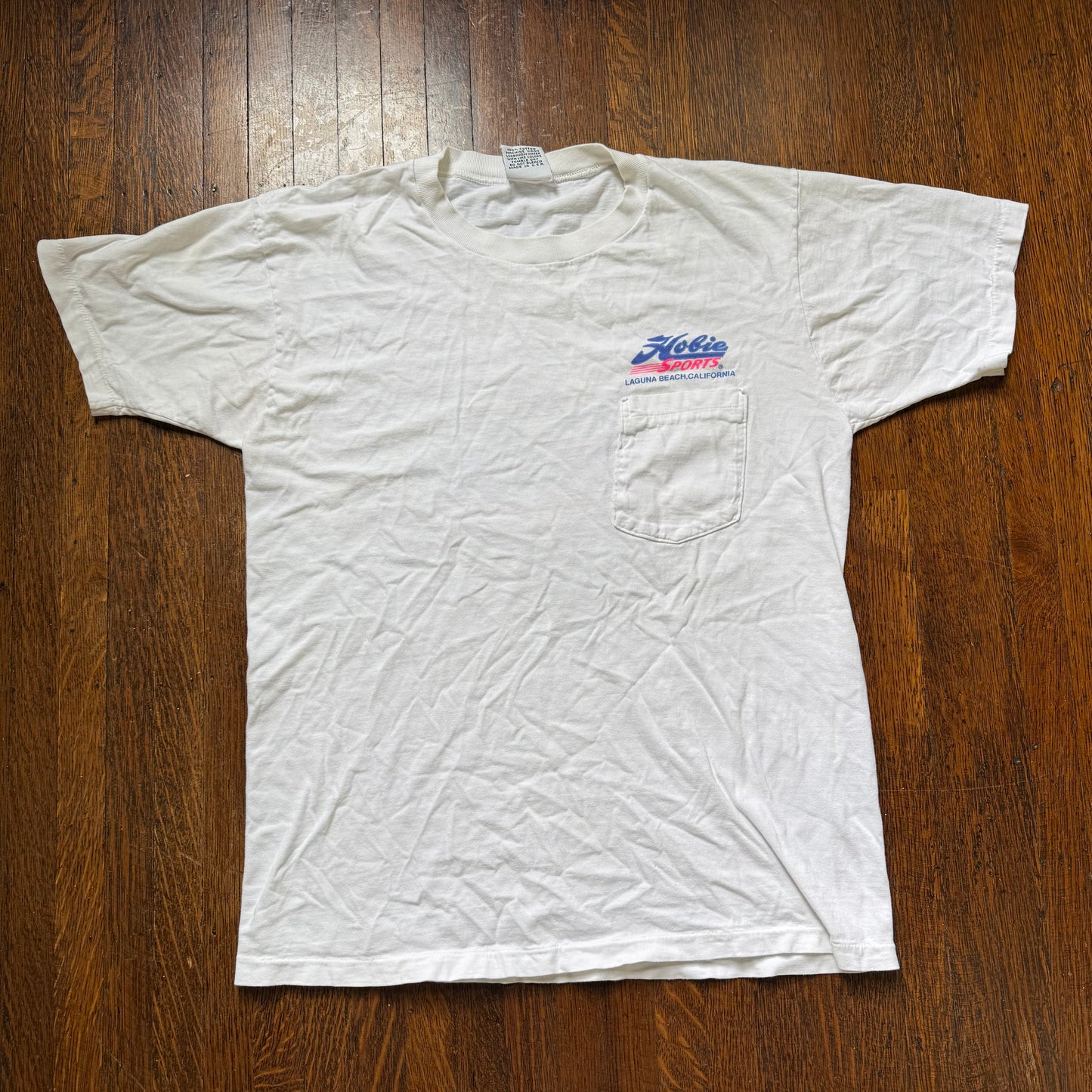 1980s Hobie Sports Pocket T-Shirt, Surfboard, Hobie Heavy Size Medium