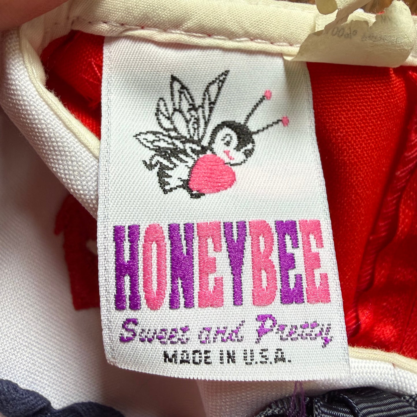 1970s/80s Girls' Sailor Dress, Honeybee Sweet and Pretty Size 4, Red, Pleated