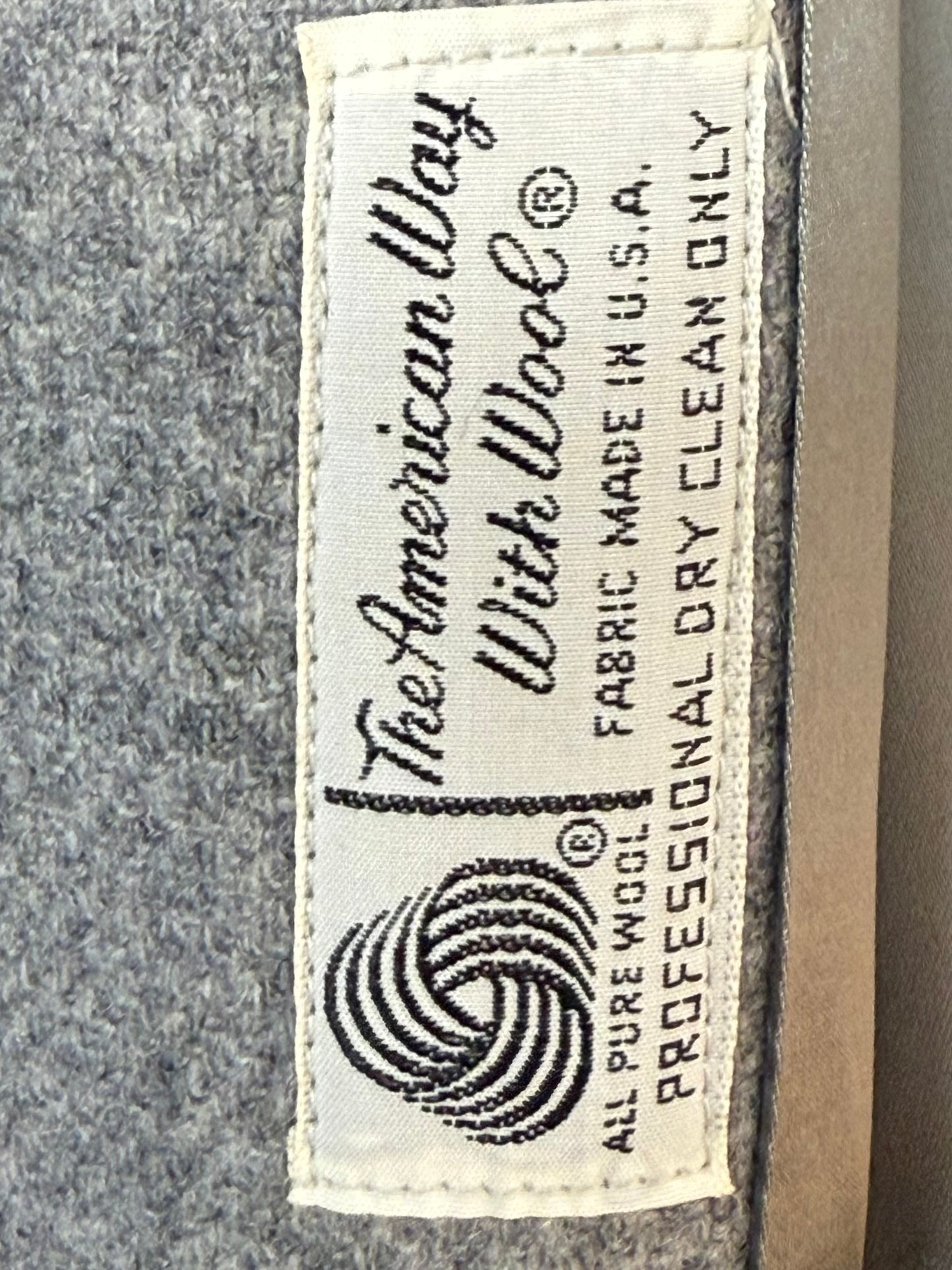 1960s/70s Grey Wool Cape with Fox Fur Collar, Size Medium, The American Way with Wool