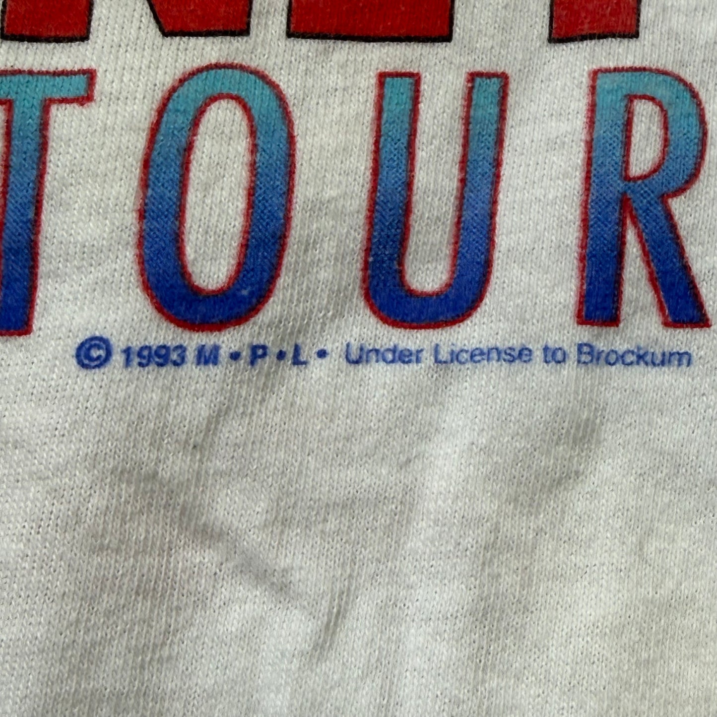1990s Paul McCartney The New World Tour T-Shirt, GEM Size XL, 1993 Concert Tee