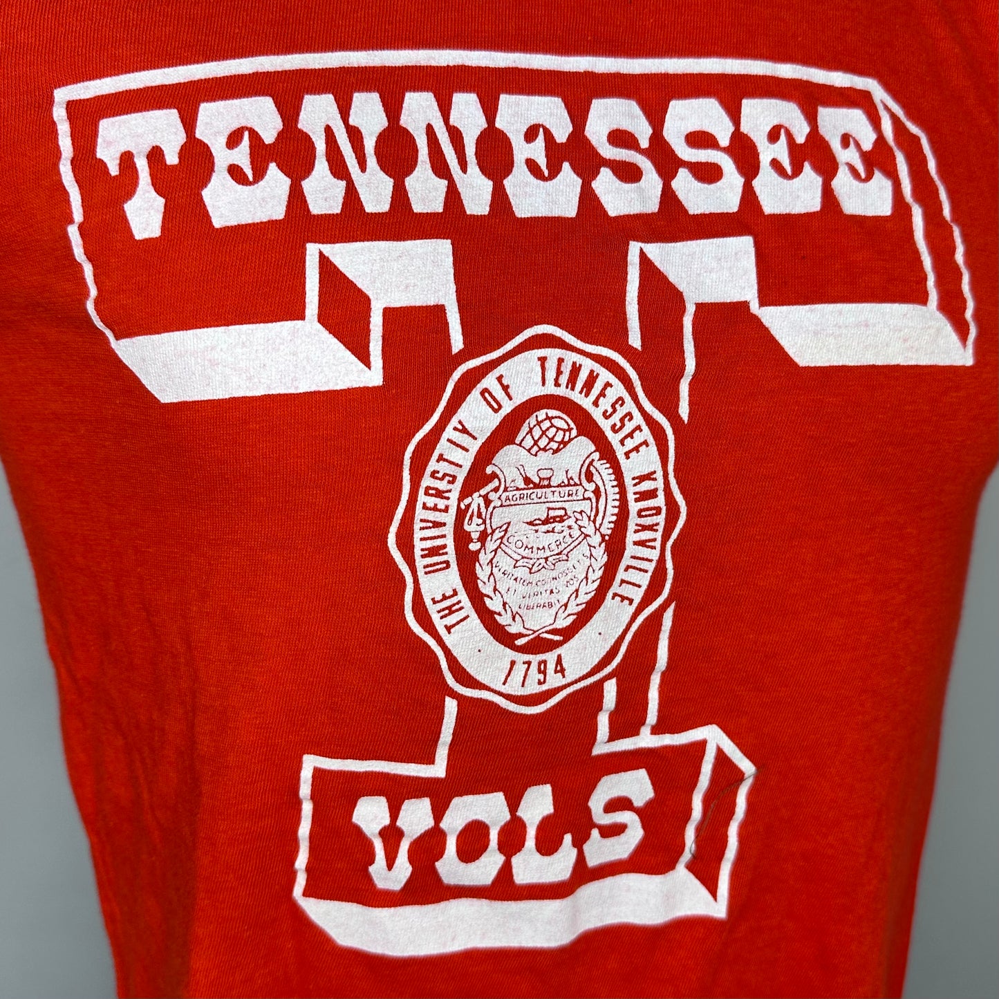 1970s University of Tennessee Vols T-Shirt, Size Small, UT Knoxville