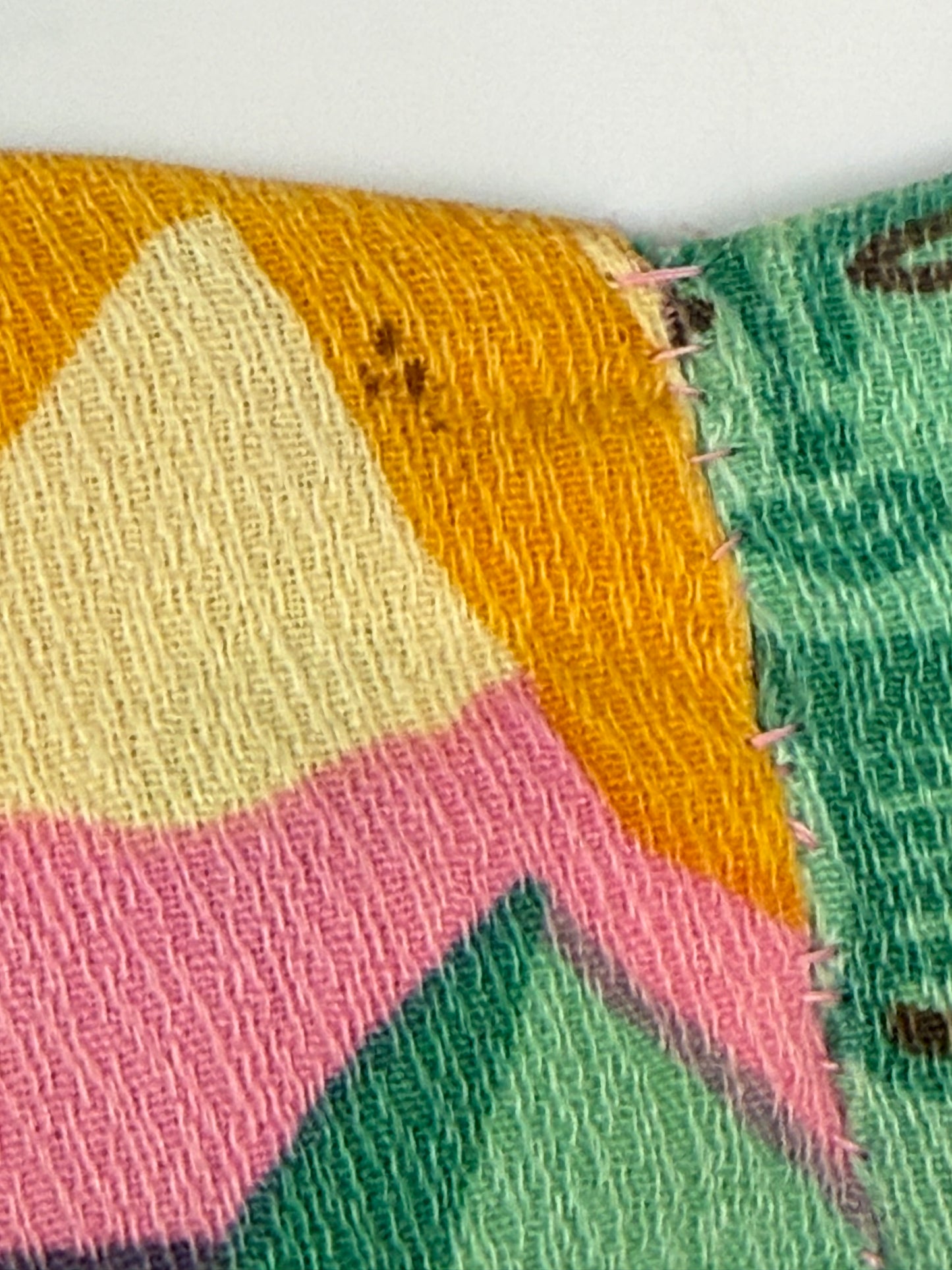 1960s/70s Psychedelic Egyptian Print Caftan Dress, Handmade Size Medium, Egyptomania