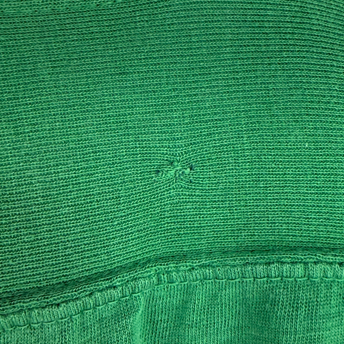 1950s Green Cotton Jersey T-Shirt, Large Yellow Grid Number 25, Red Fox Manufacturing Size 42