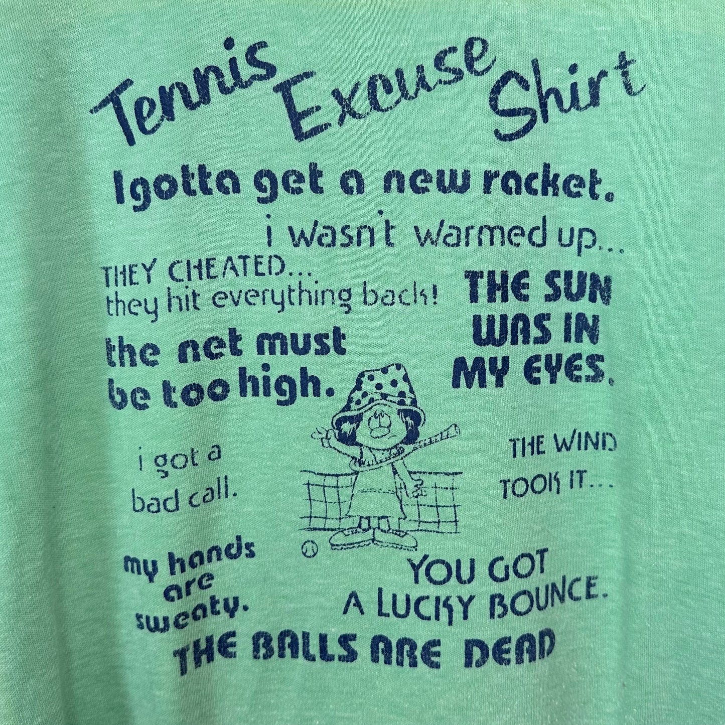 1970s/80s Tennis Excuse T-Shirt, Some Racket Clearwater, French Cut Tee