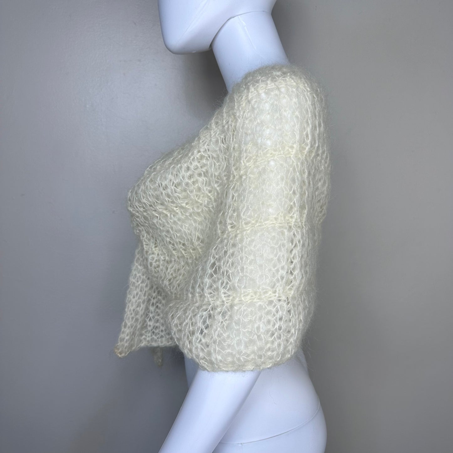 1960s Cream Mohair Blend Shawl, The Specialty House