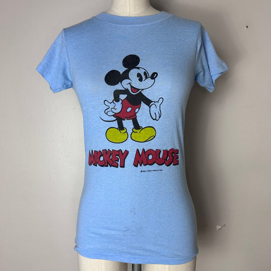 1970s Mickey Mouse Double Sided T-Shirt, Tropix Togs Size X-Small, Walt Disney Productions