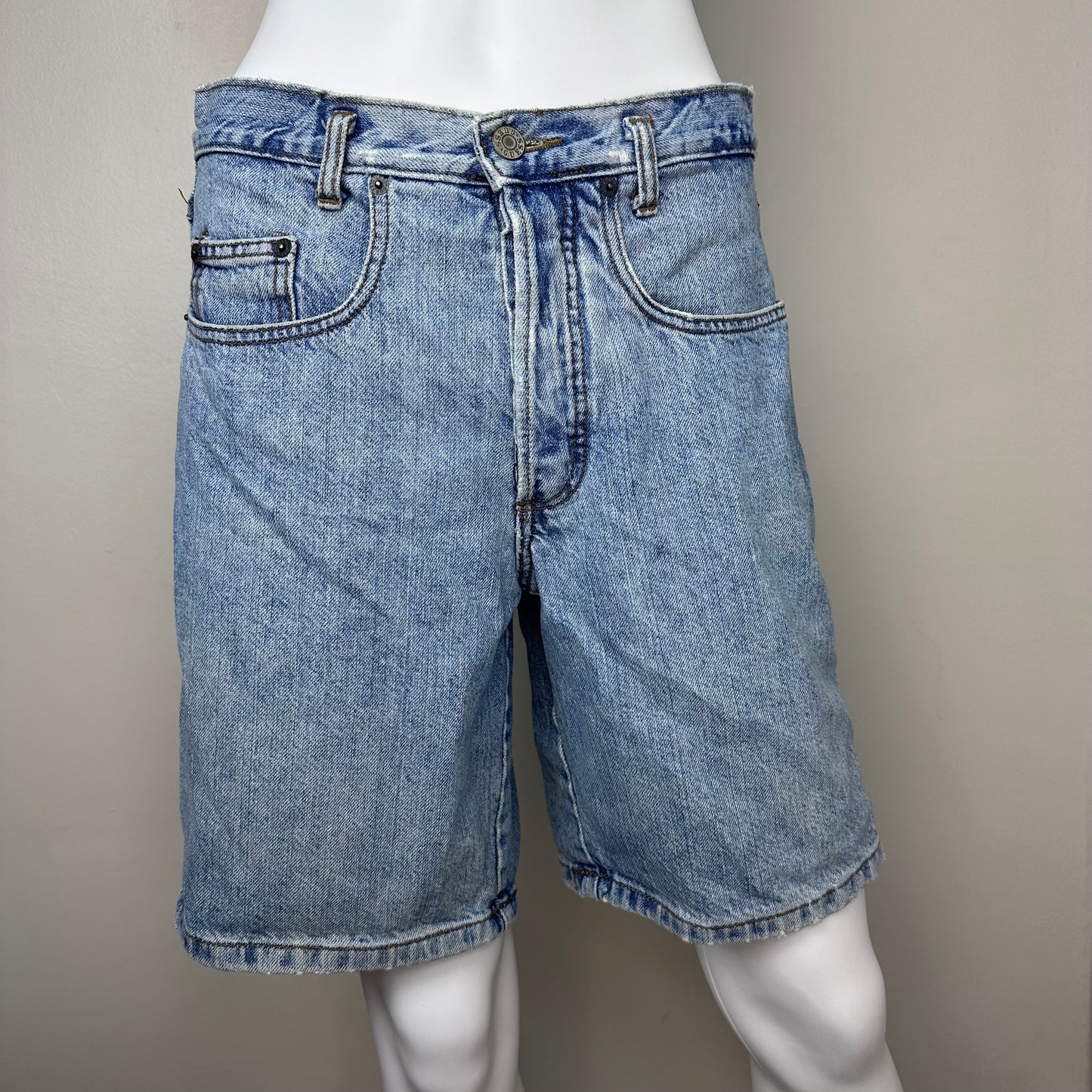 1980s Guess Jeans Shorts, Blue Denim, Georges Marciano, 30.5" Waist