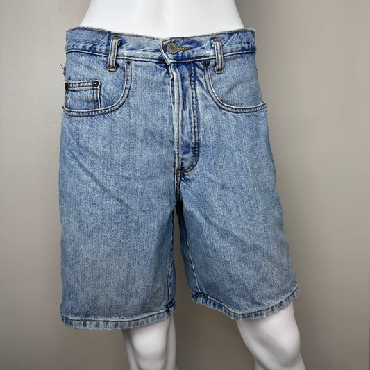 1980s Guess Jeans Shorts, Blue Denim, Georges Marciano, 30.5" Waist