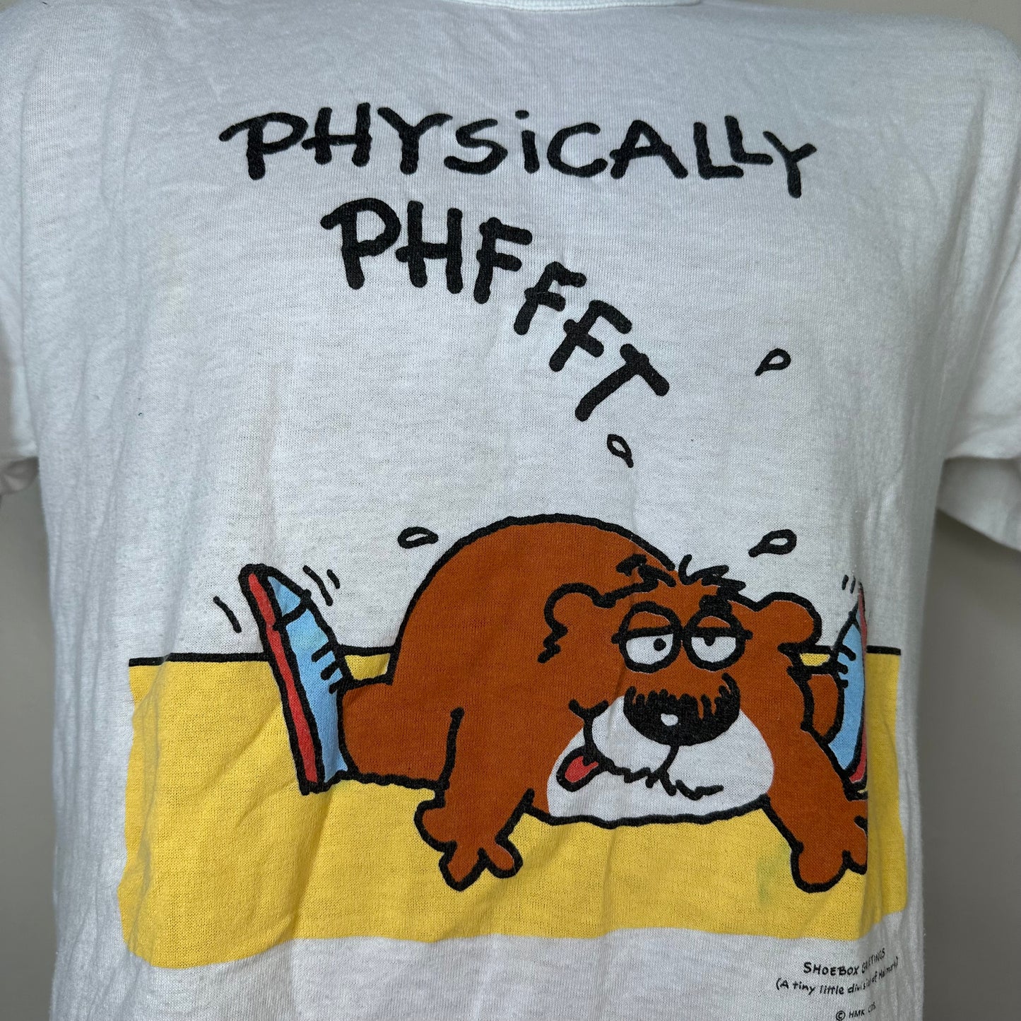 1980s Physically Phffft T-Shirt, Shoebox Greetings Hallmark Size Medium