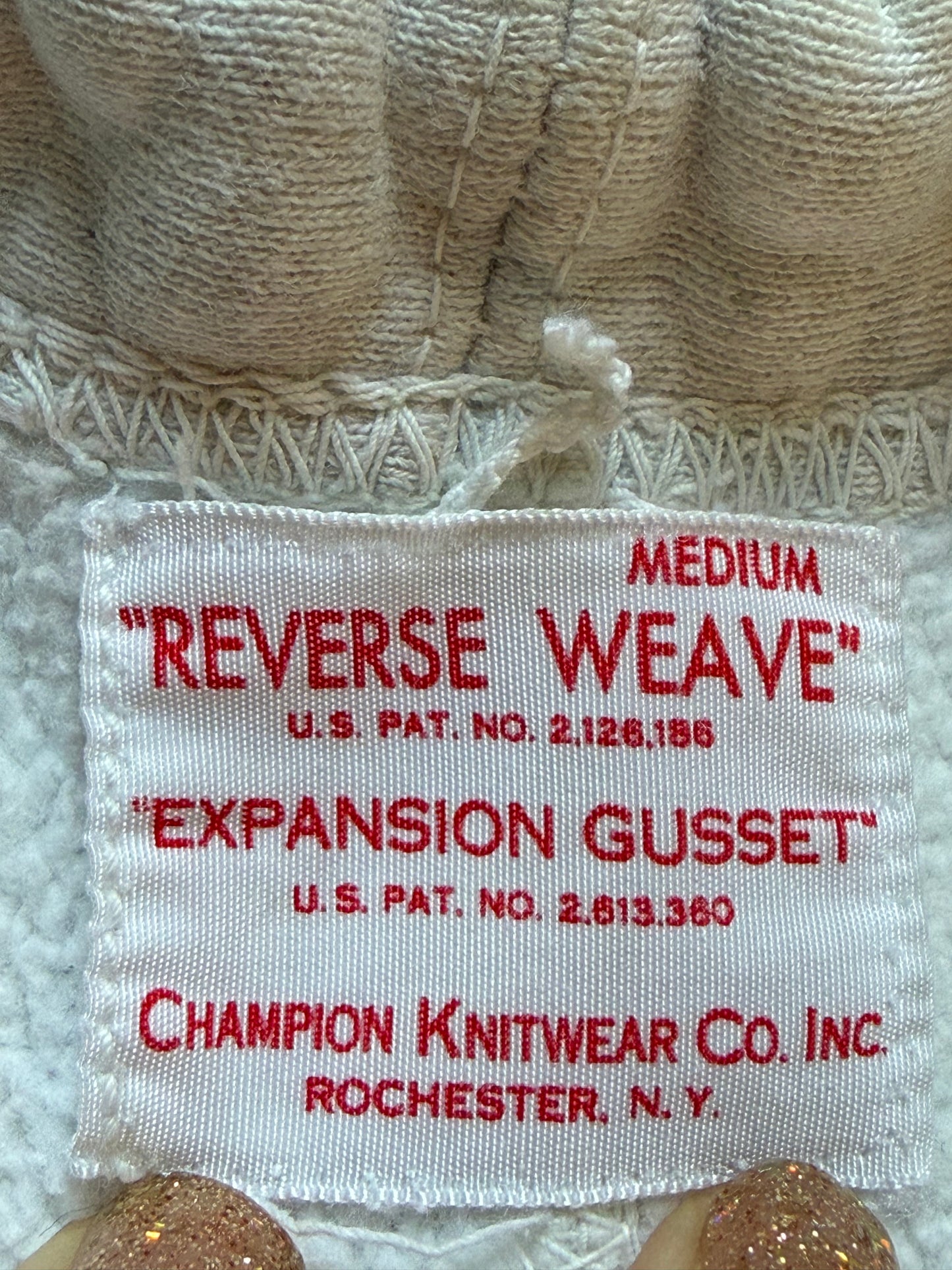 1950s Champion Reverse Weave Two Tone Expansion Gusset Sweatpants, Central High School, Champion Knitwear Co Size Medium