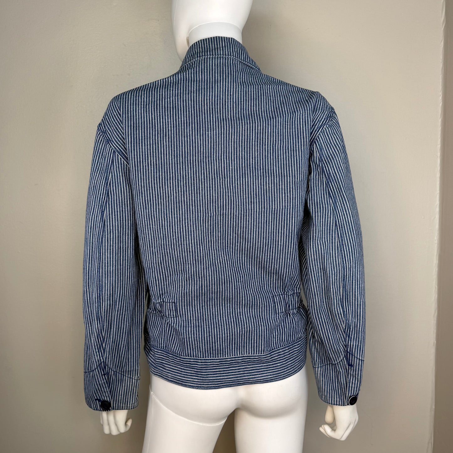 1990s Hickory Stripe Denim Jacket, Ralph Lauren Size Small