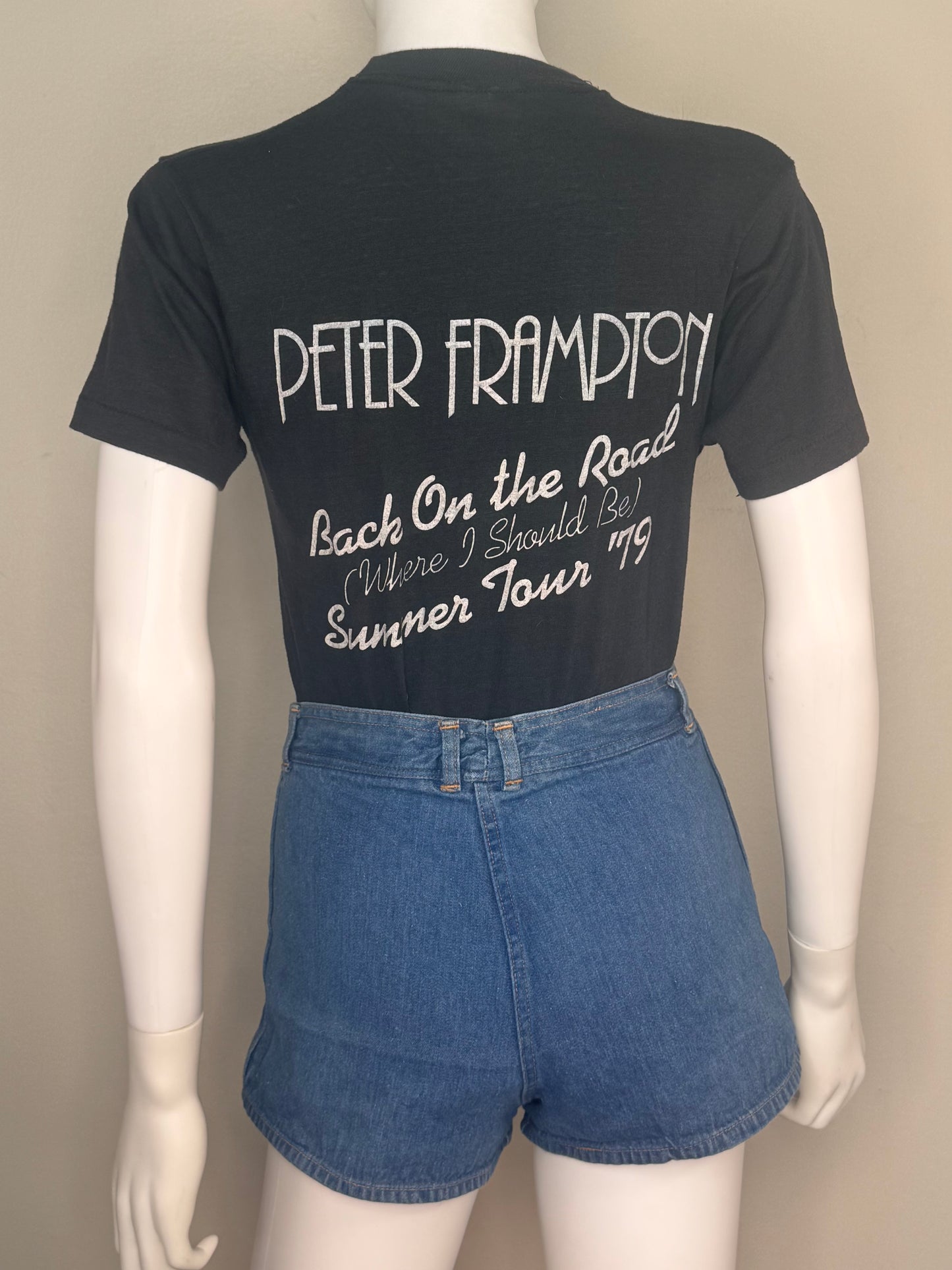 1970s Peter Frampton Concert T-Shirt, Back on the Road Summer Tour ‘79, Size Small