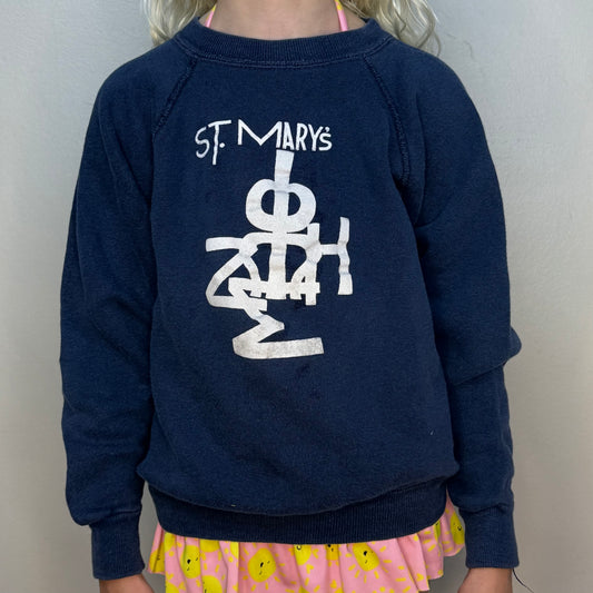 1970s St Mary’s School Memphis Sweatshirt, Kids Size 7/8