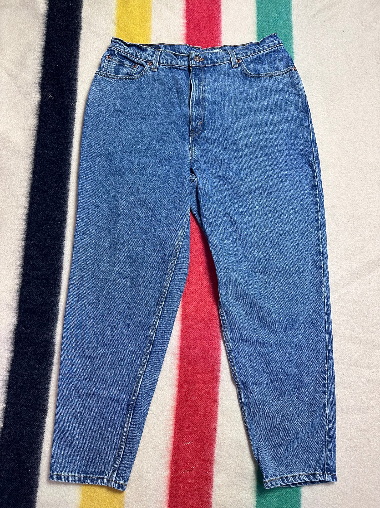 1990s Levi’s 550 Red Tab Jeans, Women’s Size 16, 36"x29", Relaxed Fit, Tapered Leg