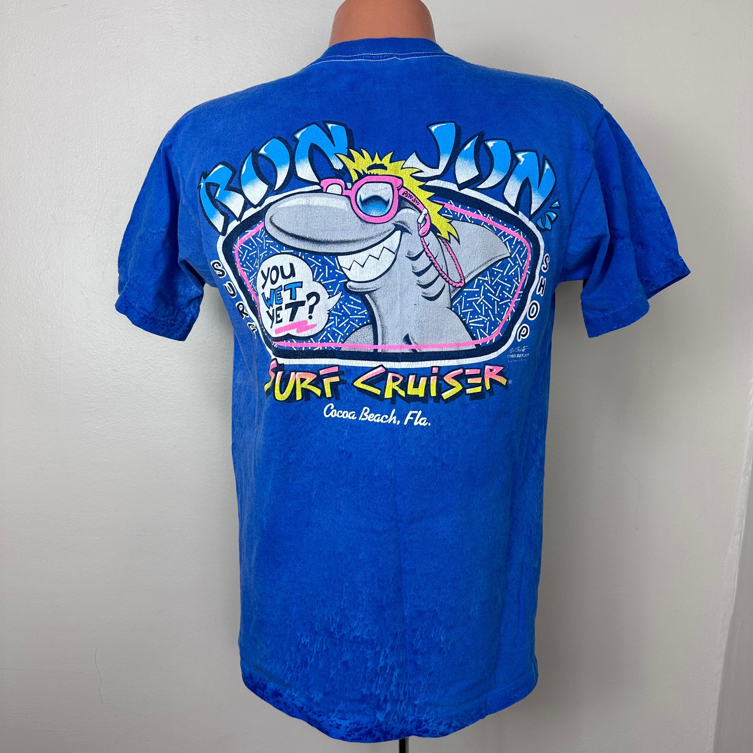 トップス 900 90s Ron Jon Shark Mornings Turquoise トップス 900 90s Ron Jon Shark Mornings Turquoise Ron - Today is